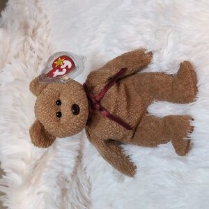TY Beanie Babies 1996 CURLY Bear retired vintage TOY BD 4-12-96